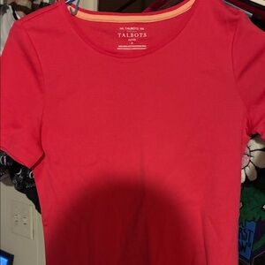 Talbots Vibrant Red Short Sleeve Tee